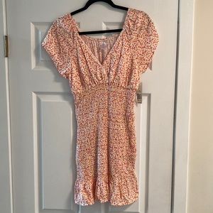 NWT No Boundaries Floral Dress, Lrg, red/yellow/white